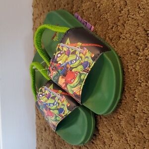 Toddler Boys Teenage Mutant Ninja Turtles Slides Sandals Size 5/6 7/8 9/10 NWT